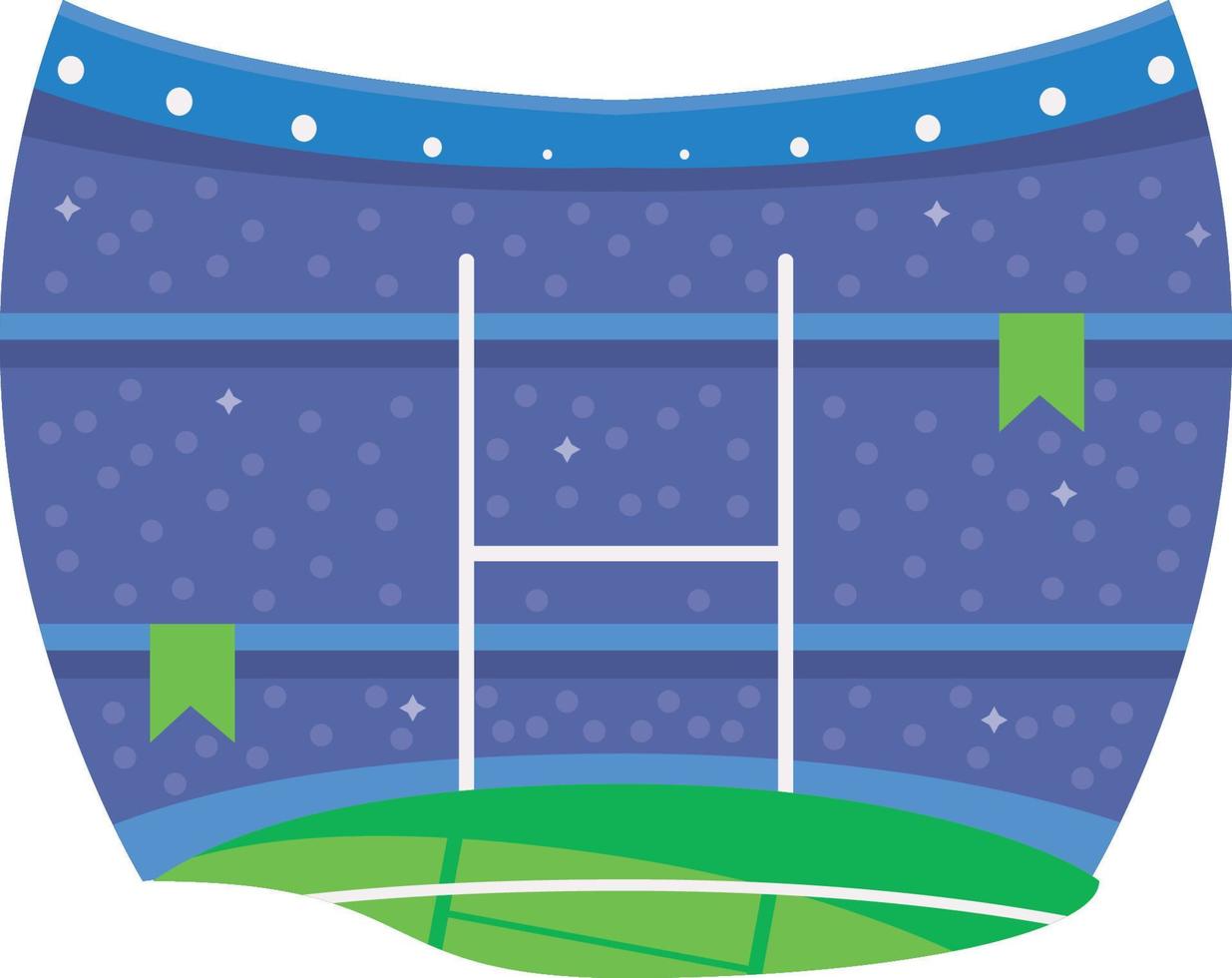 american football arc stadium vector