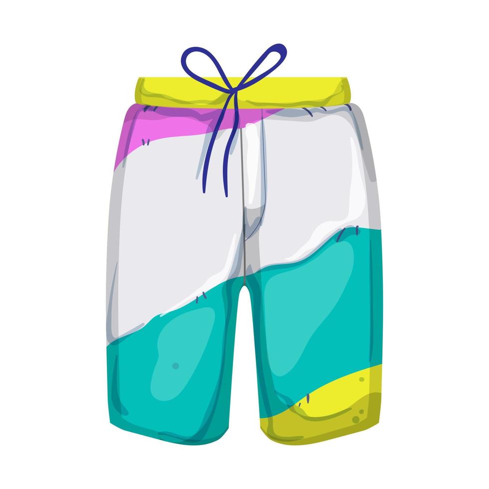male swimsuit men cartoon vector illustration