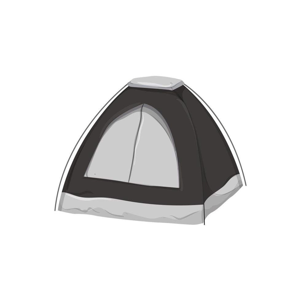 tourist tent camp color icon vector illustration