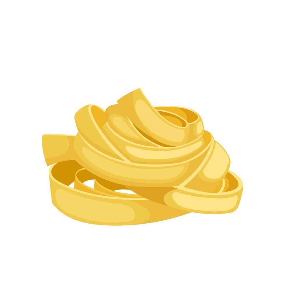 tagliatelle pasta cartoon vector illustration