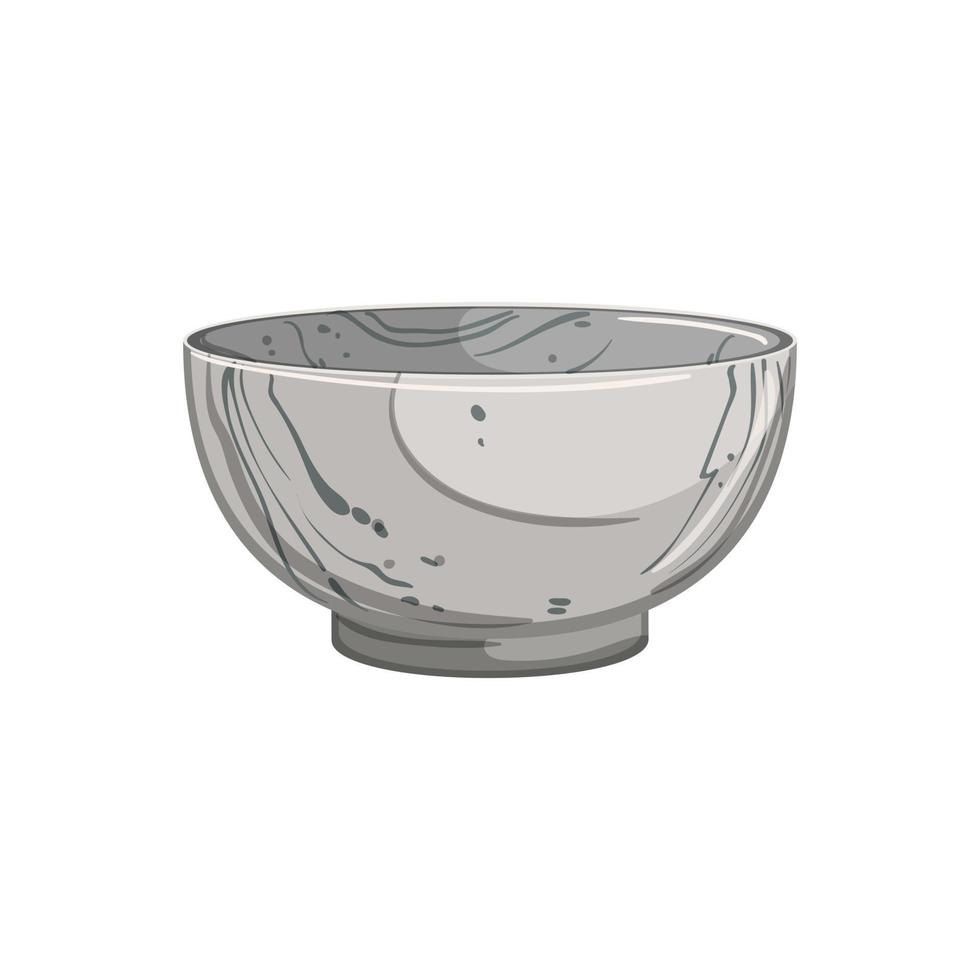 stone marble bowl cartoon vector illustration