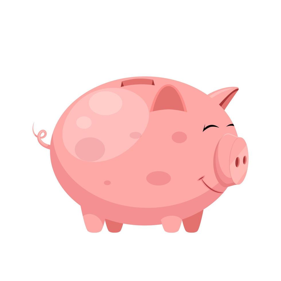 piggy bank cartoon vector illustration