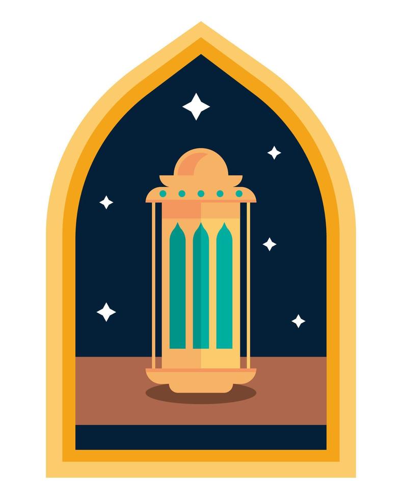 muslim culture lantern vector