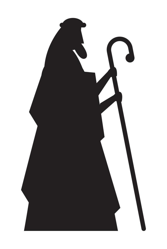 joshep manger character silhouette vector