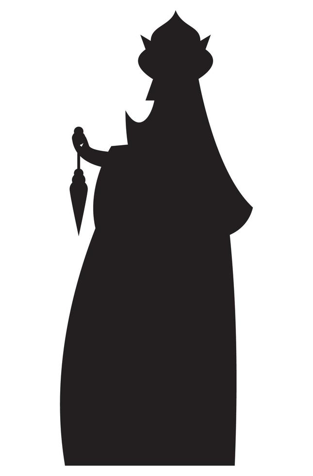 balthazar wise man silhouette vector