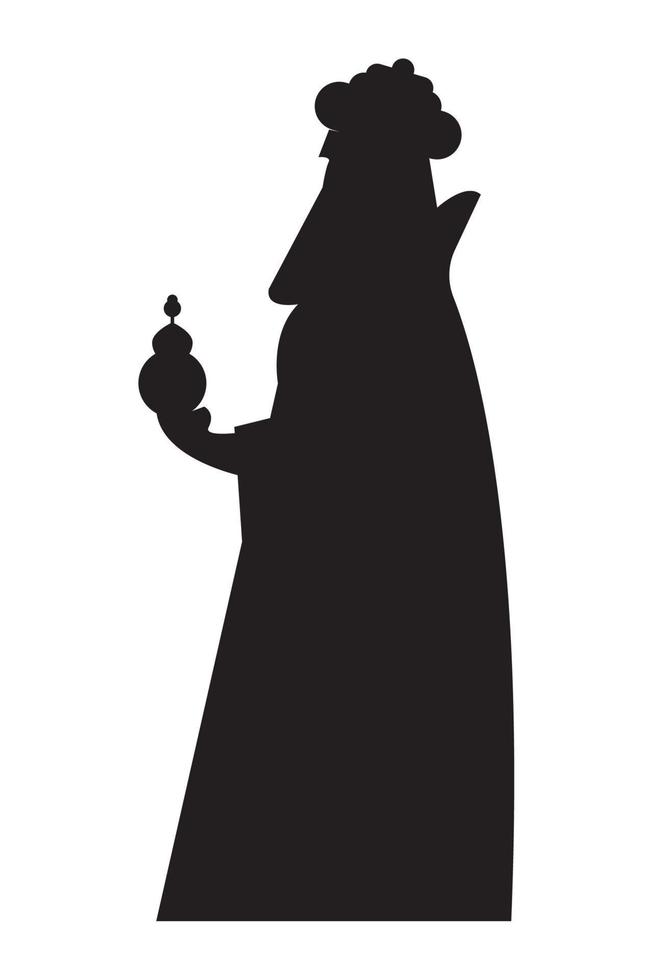 melchior wise man silhouette vector