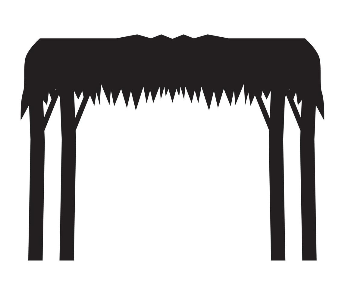 stable manger silhouette vector