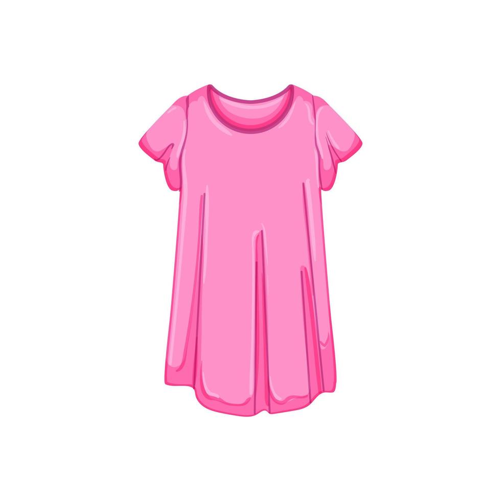 nightie sleepshirt girl cartoon vector illustration