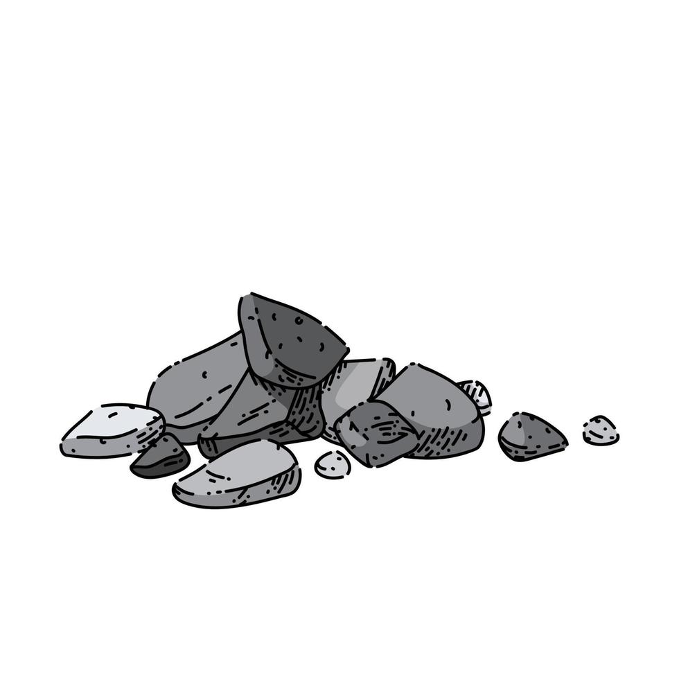 gravel sketch hand drawn vector