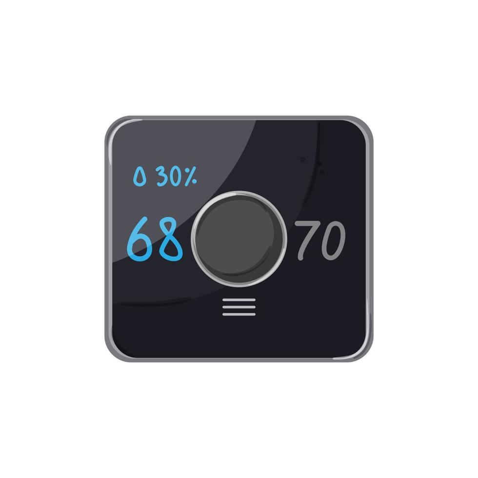 dial smart thermostat cartoon vector illustration