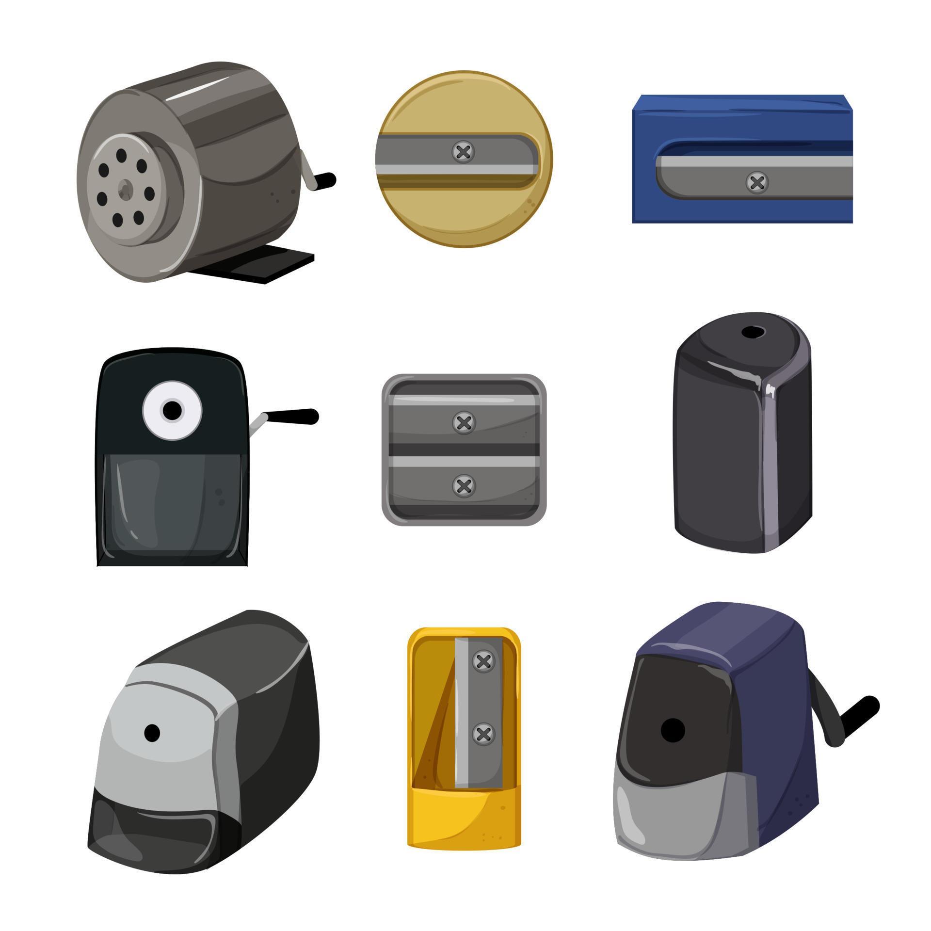 pencil sharpen set cartoon vector illustration 17407477 Vector Art at