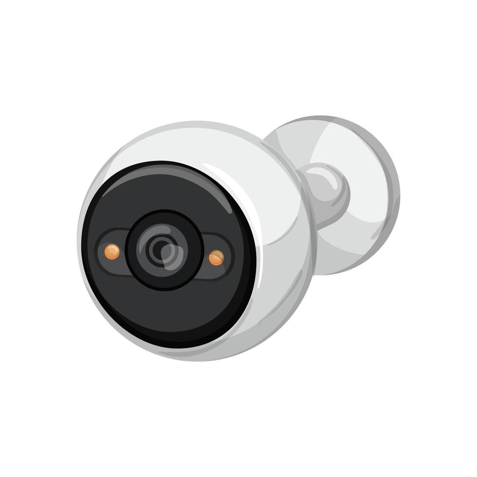 guard security camera cctv cartoon vector illustration
