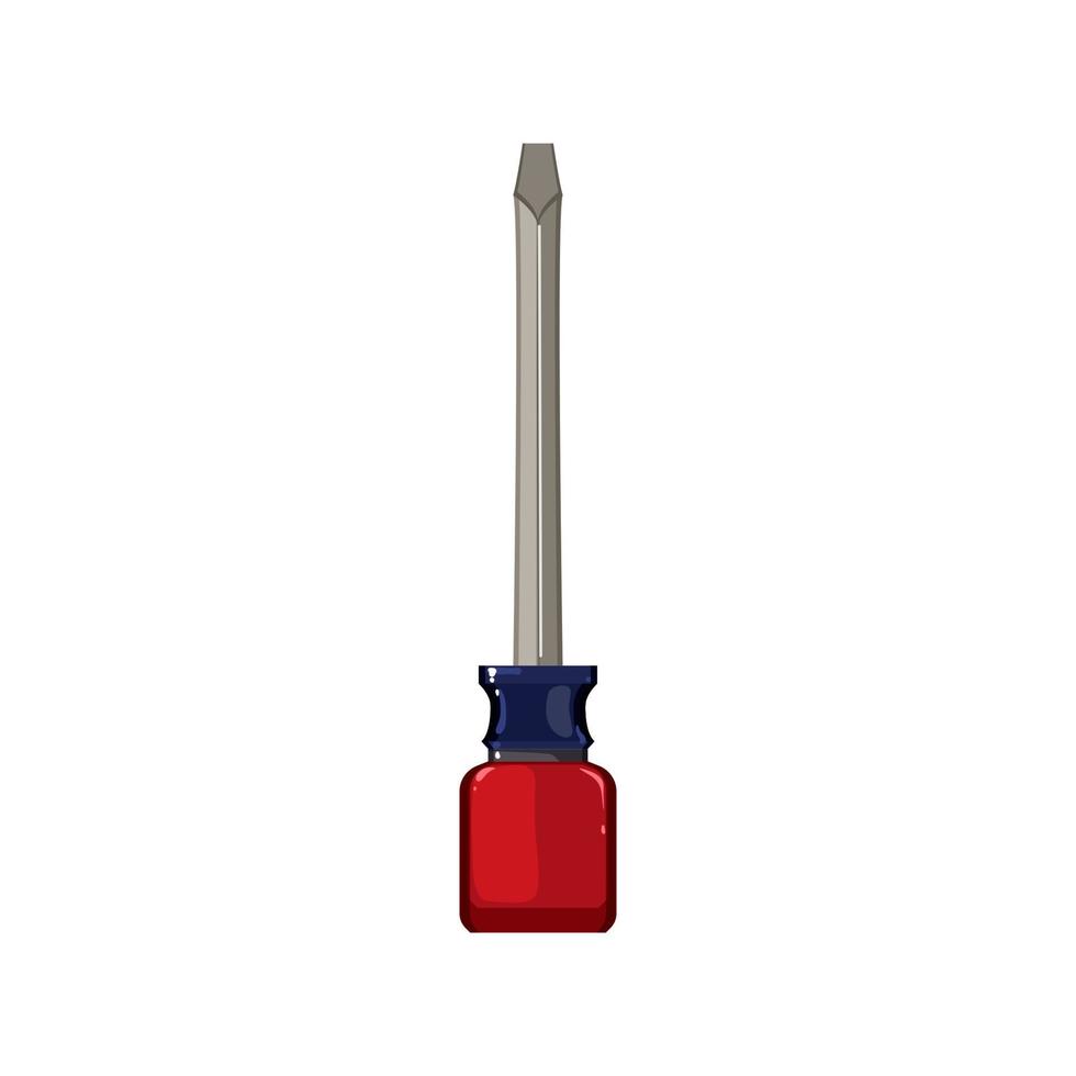 construction screwdriver tool cartoon vector illustration