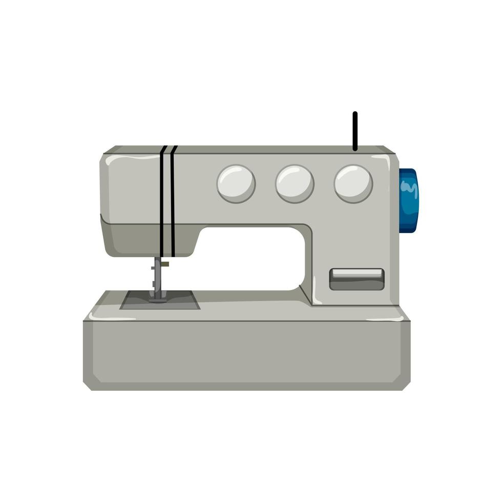 ilustración de vector de dibujos animados de máquina de coser de hilo