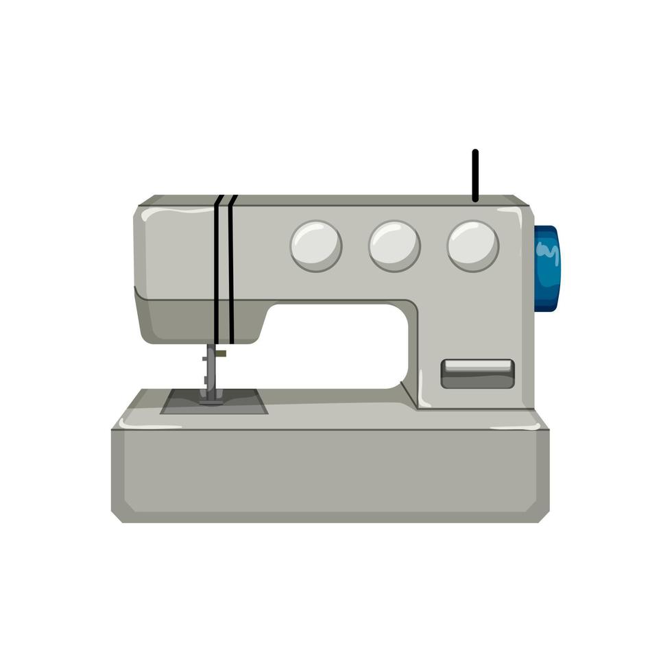 thread sew machine cartoon vector illustration