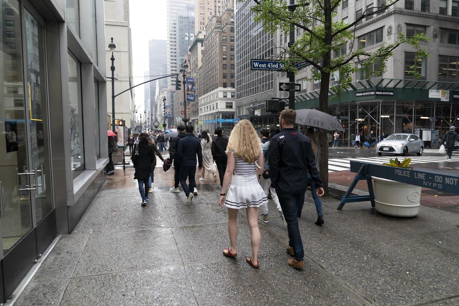 NEW YORK, USA - MAY 6 2019 - 5th Avenue full of people photo