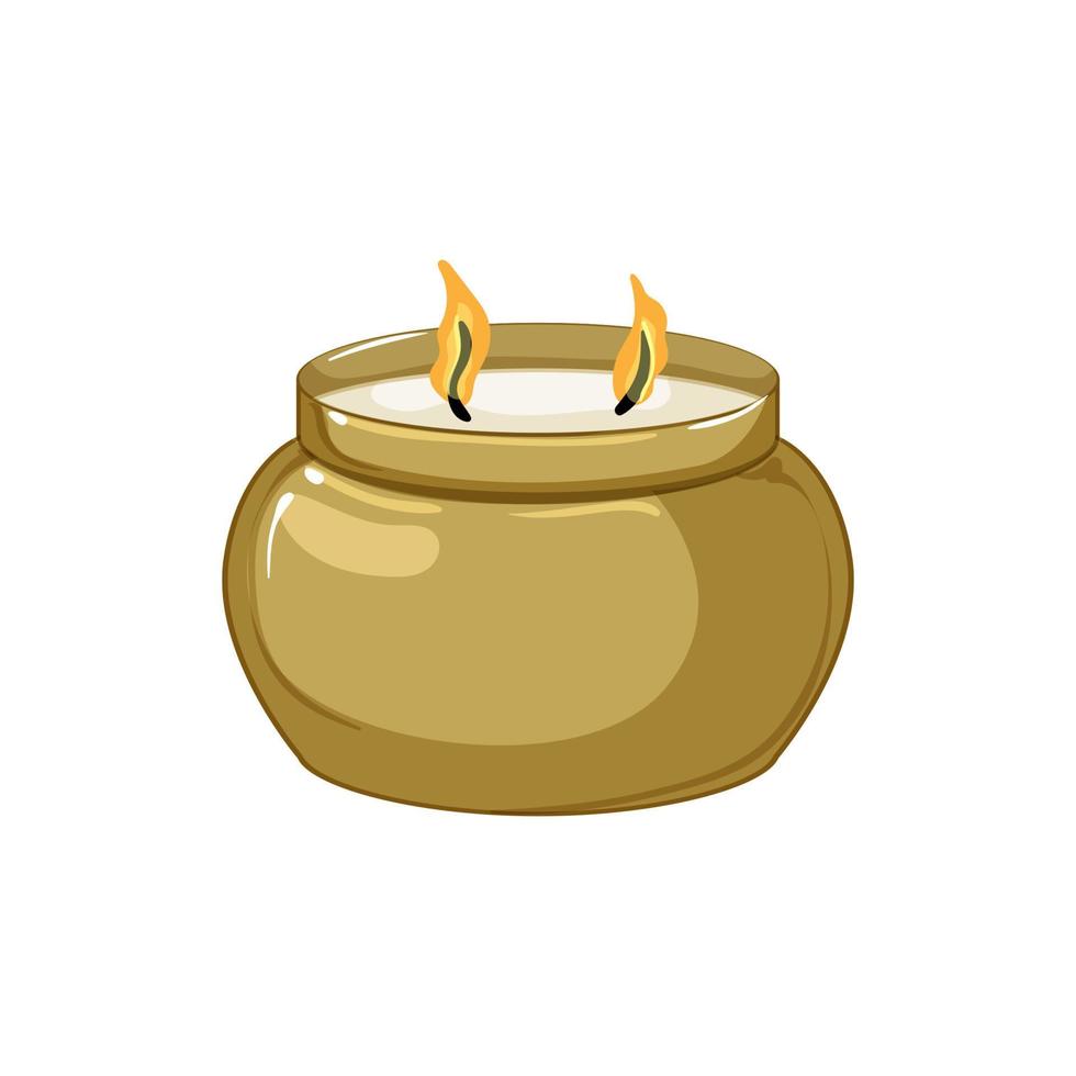 wax scented candle cartoon vector illustration