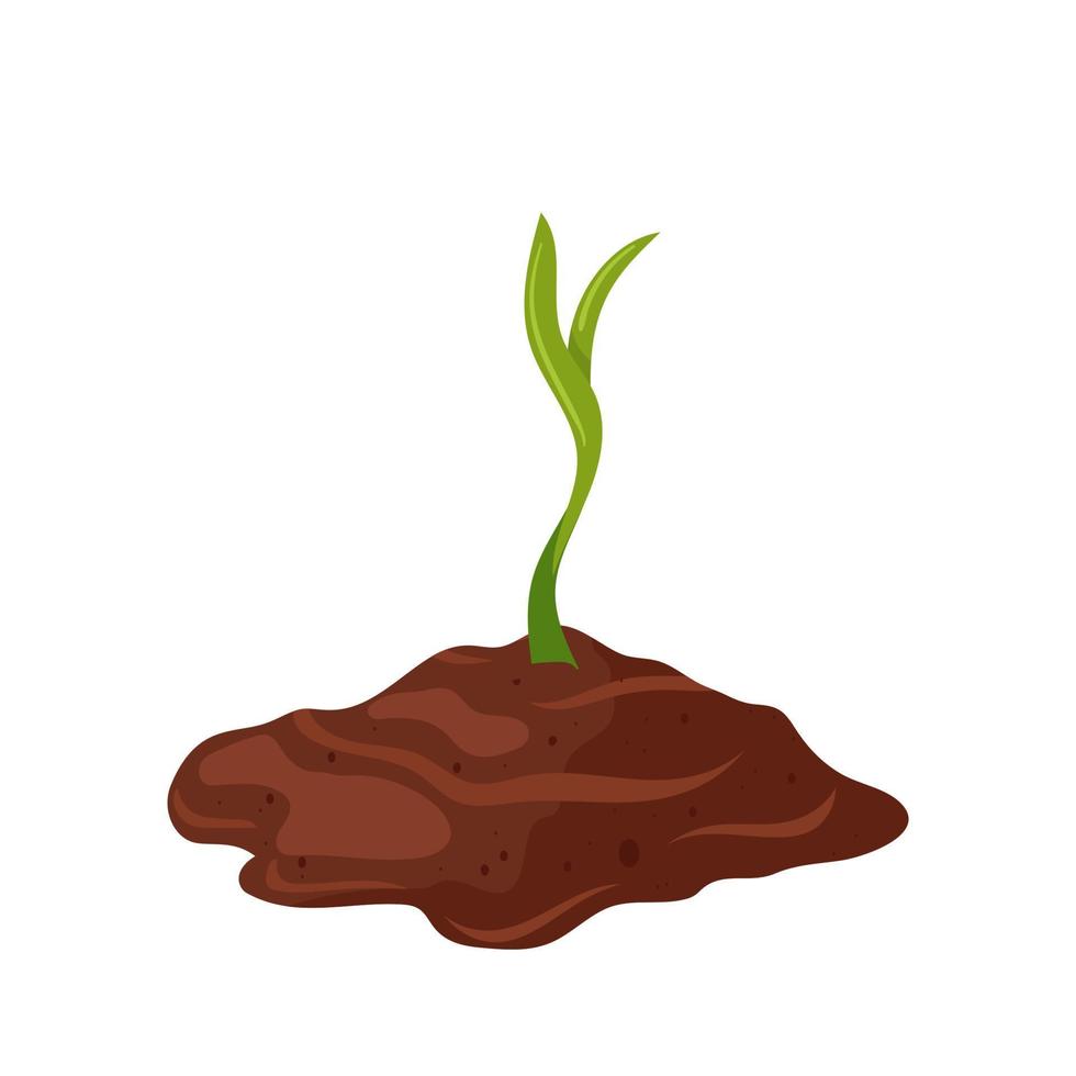 ilustración de vector de dibujos animados de crecimiento de planta