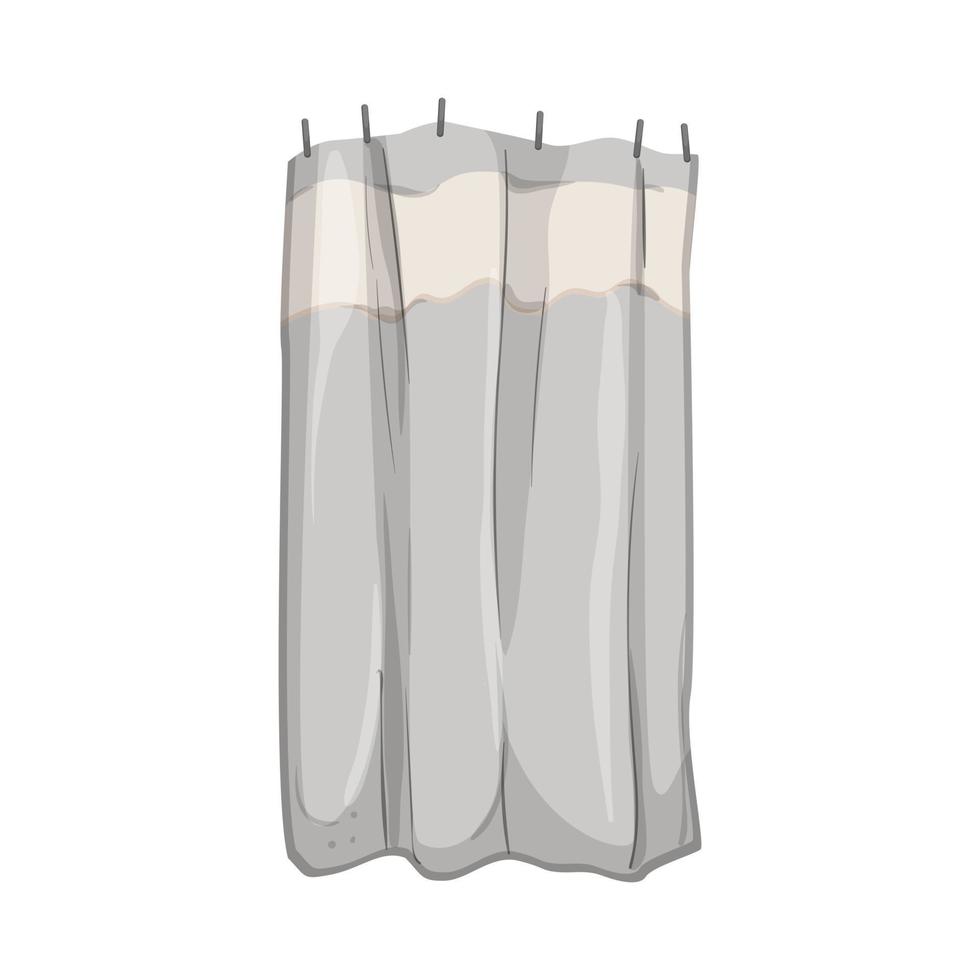 apartment shower bathroom curtain cartoon vector illustration