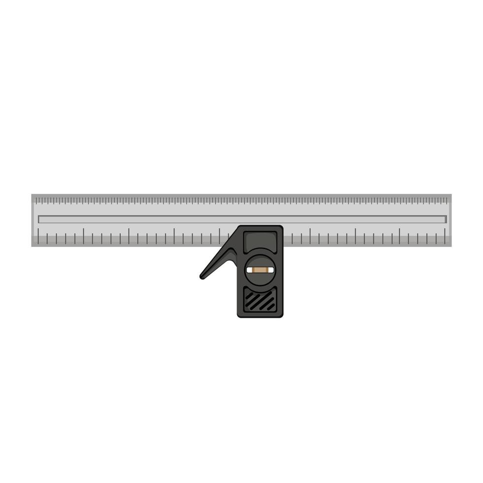 tool ruler builder cartoon vector illustration