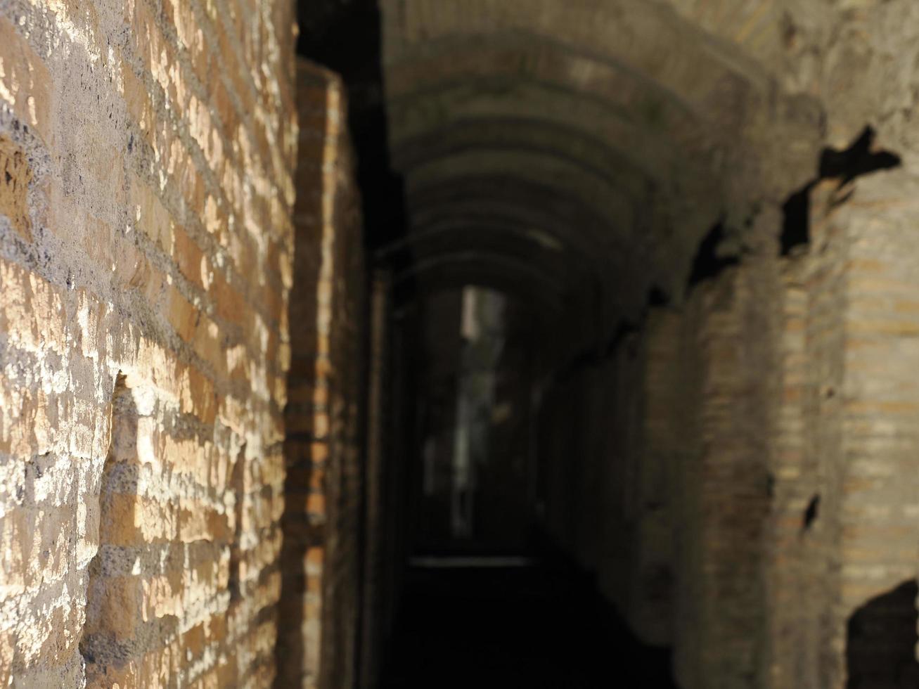 Colosseum Rome interior view at night, 2022 photo