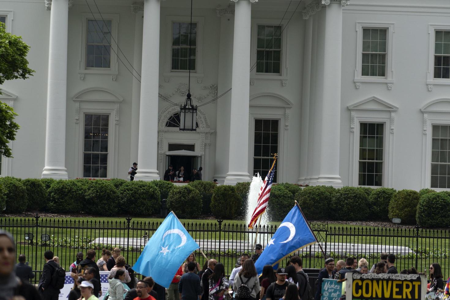 WASHINGTON DC, USA - APRIL 26 2019 - Demonstration  against Trump at White House photo