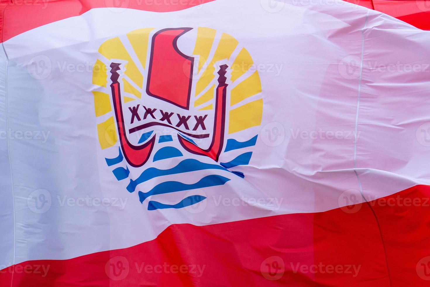 french polynesia waving flag in Bora Bora photo