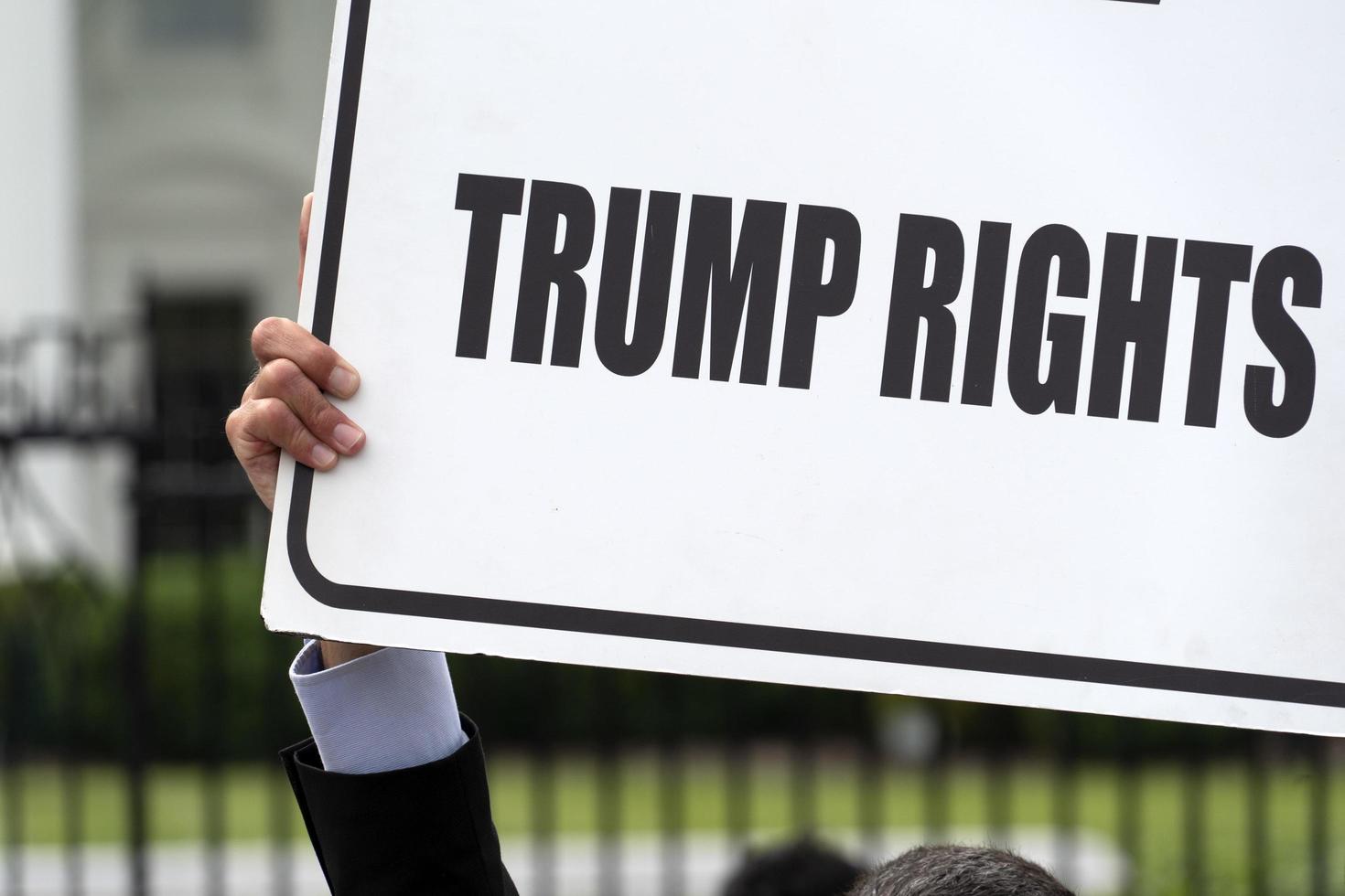 WASHINGTON DC, USA - APRIL 26 2019 - Demonstration  against Trump at White House photo