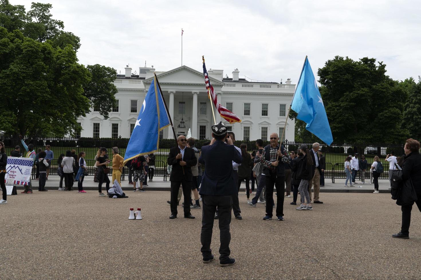 WASHINGTON DC, USA - APRIL 26 2019 - Demonstration  against Trump at White House photo