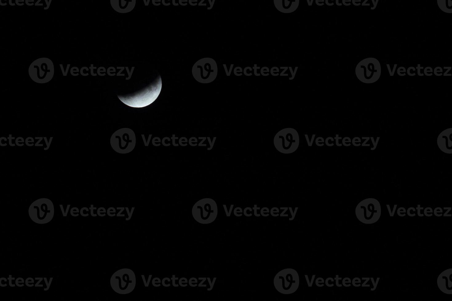 moon partial eclipse at night detail photo