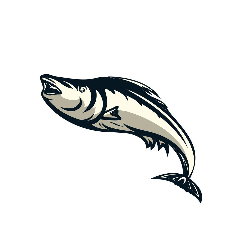 fish logo icon template design vector style illustration