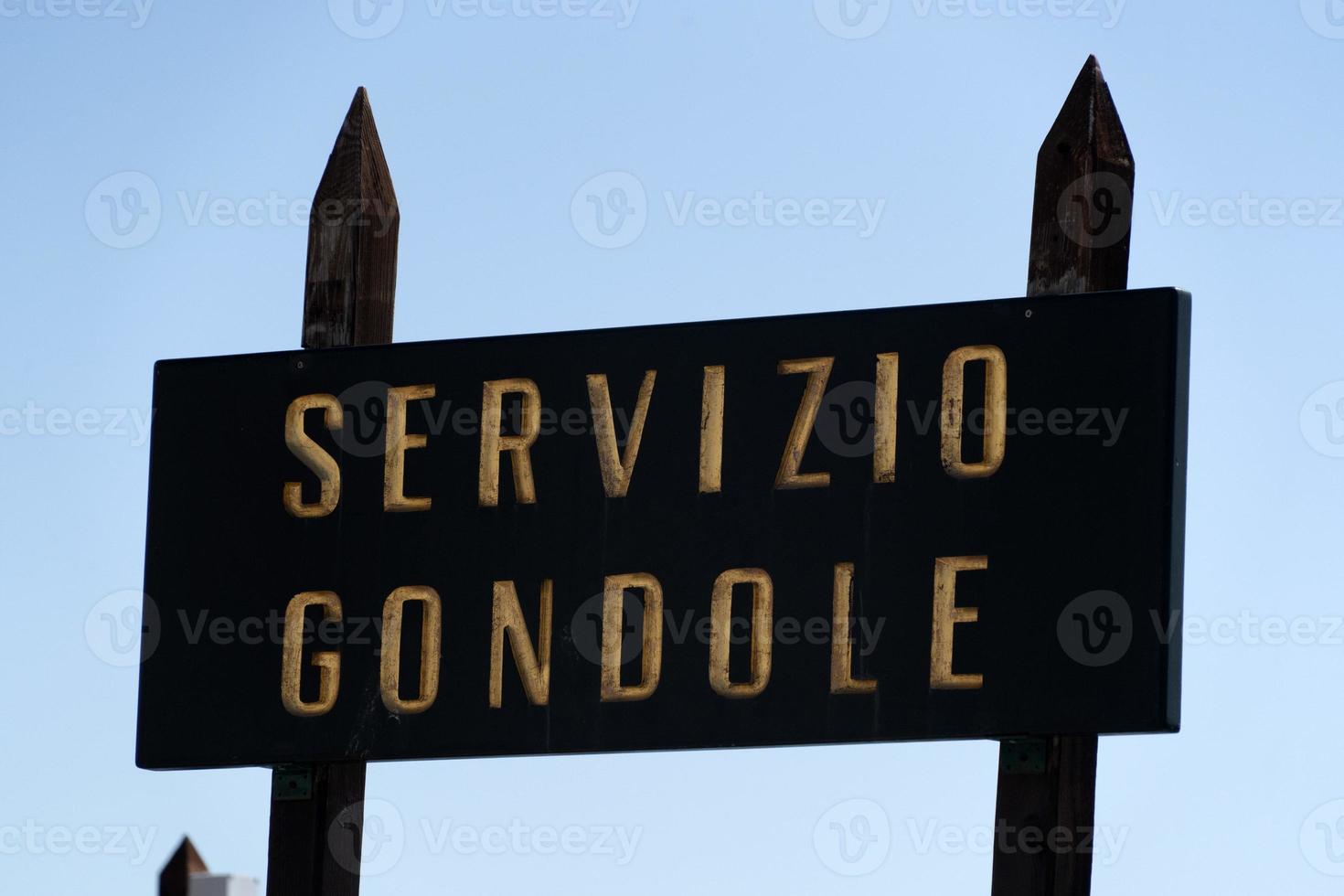 servicio de góndola señal en venecia servicio de góndola foto