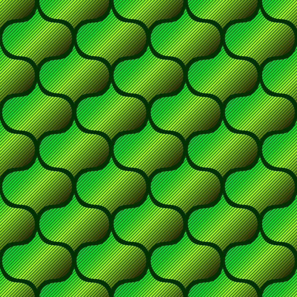 GREEN SEAMLESS VECTOR BACKGROUND IN ART DECO STYLE WITH COLORFUL ABSTRACT ELEMENTS