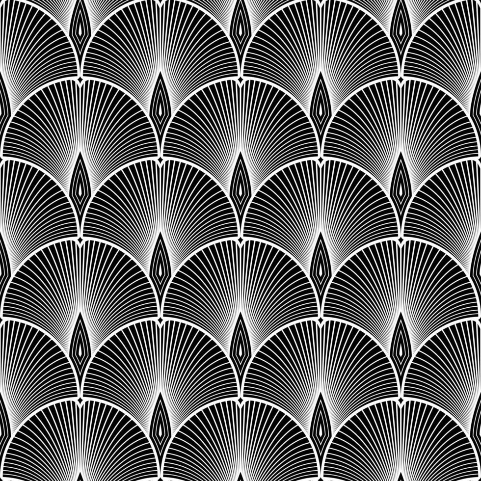 WHITE SEAMLESS VECTOR BACKGROUND WITH BLACK GINKGO BILOBA LEAVES