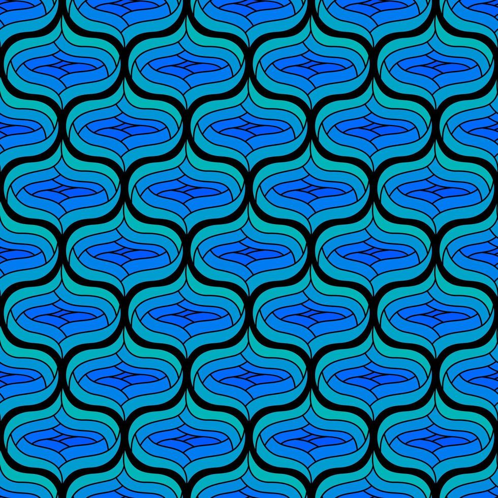 Fondo de vector art deco transparente negro con elementos abstractos azul claro