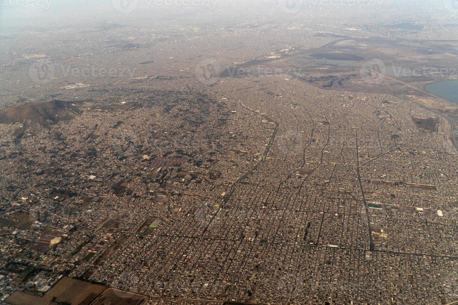 mexico city aerial view at sunrise photo