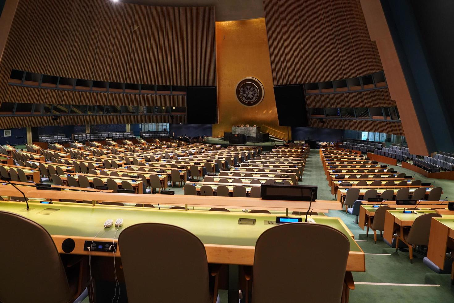 NEW YORK, USA - MAY 25 2018 United Nations general assembly hall photo