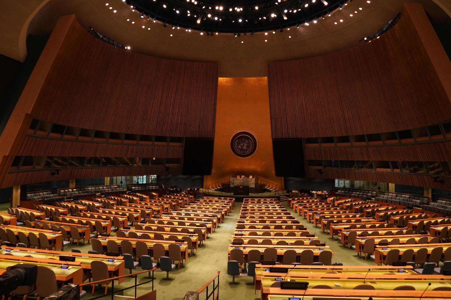 NEW YORK, USA - MAY 25 2018 United Nations general assembly hall photo