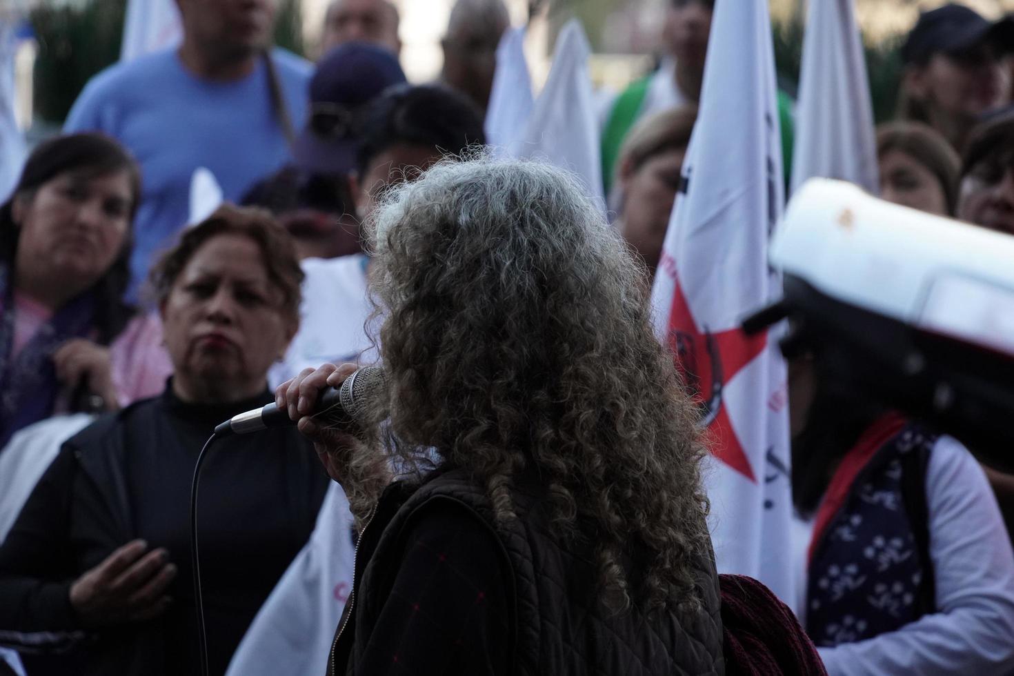 MEXICO CITY - JANUARY 30 2019 - Political popular demonstration in town main square photo