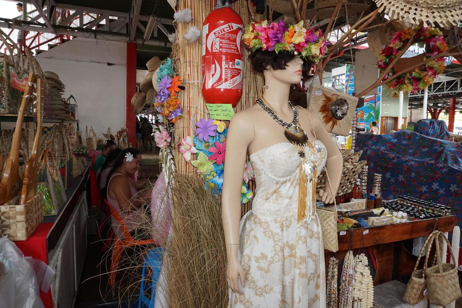 TAHITI, FRENCH POLYNESIA - AUGUST 4 2018 - Papetee traditional market photo