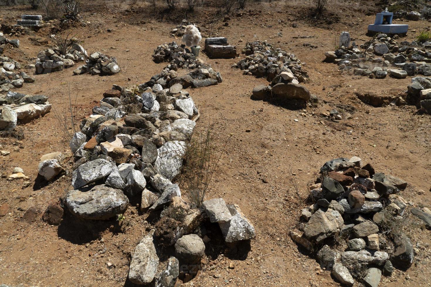 old mexican graveyard in el triunfo mining village baja california sur photo