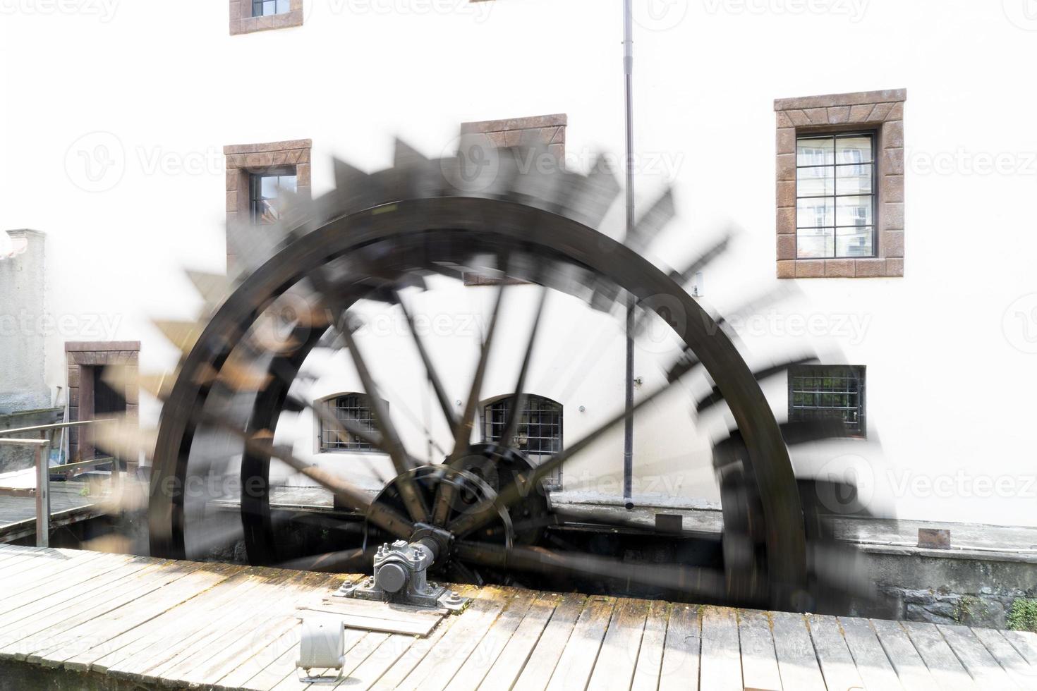 mill wheel in prague photo