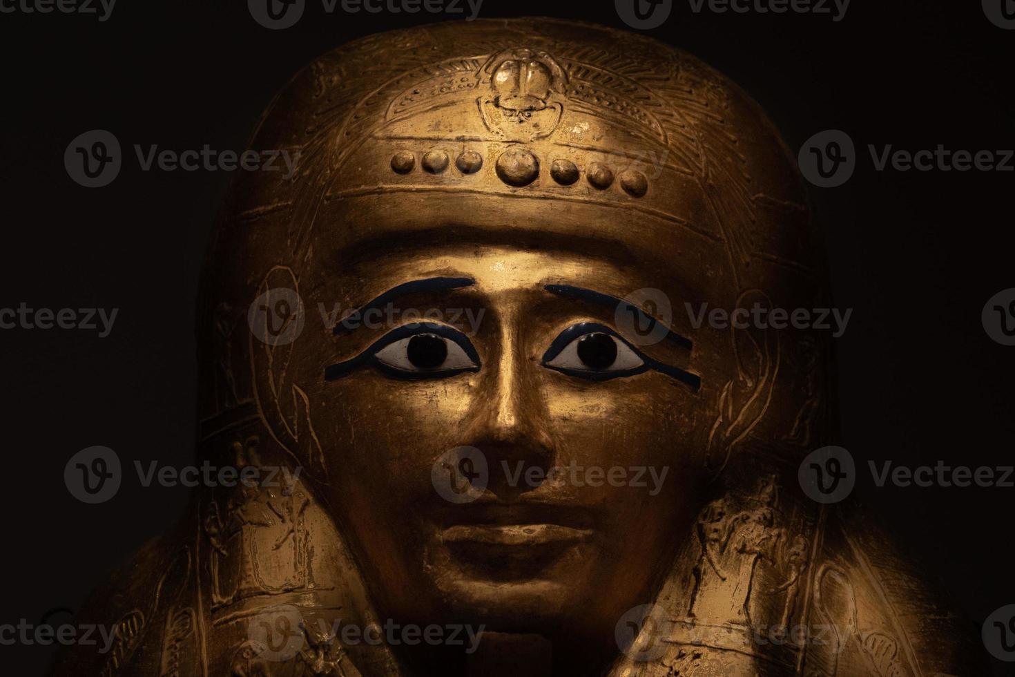 egyptian sarcophagus detail close up photo