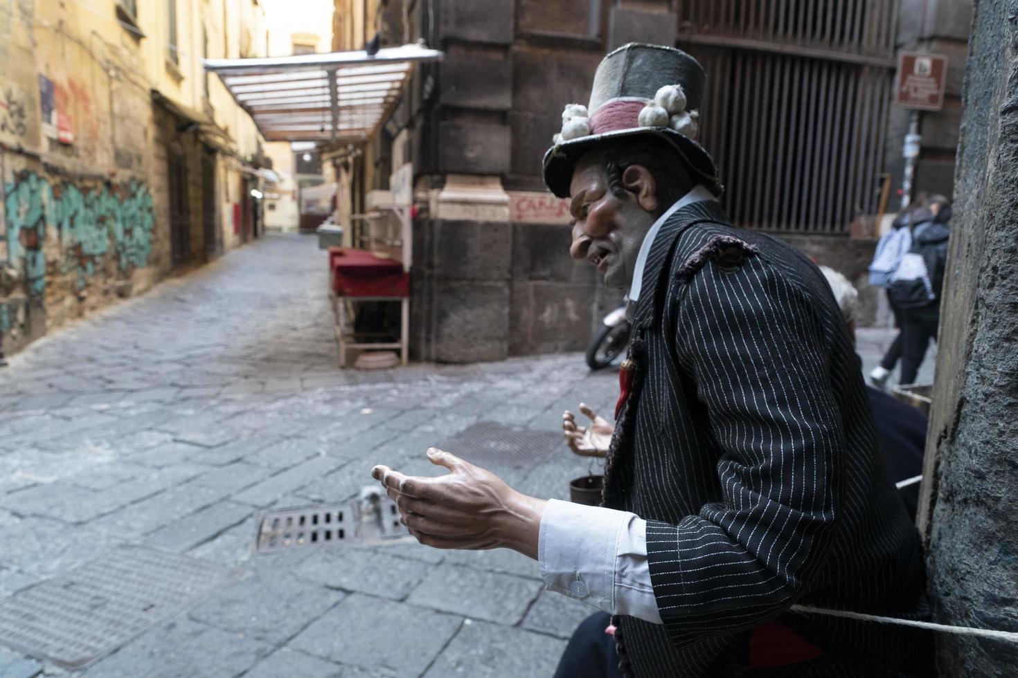 NAPLES, ITALY - FEBRUARY 1 2020 - old town street San gregorio Armeni photo