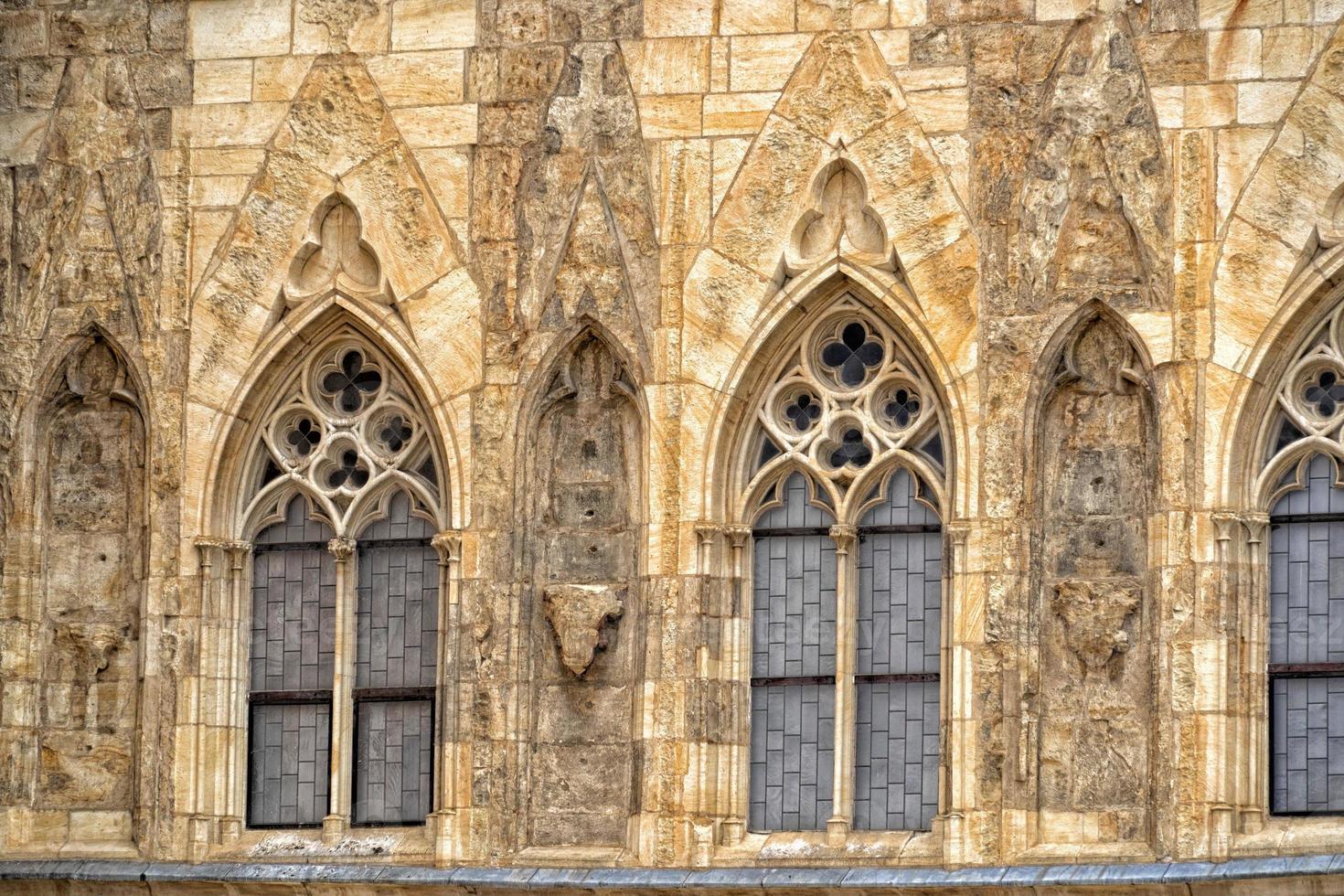 prague old town square buiulding detail photo