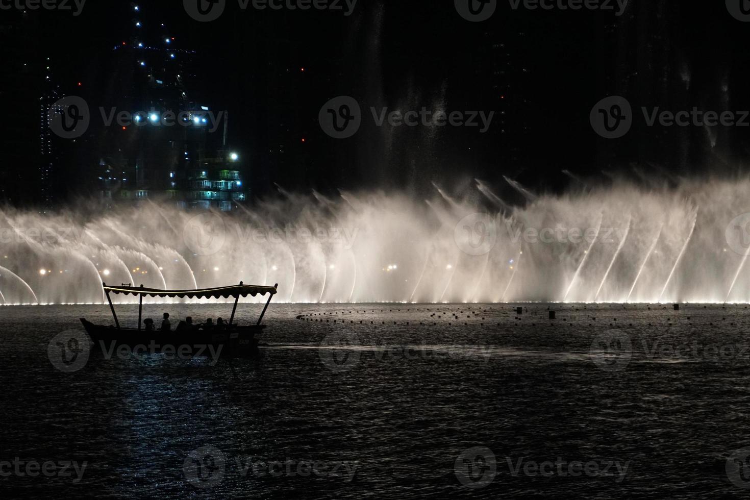 DUBAI, UAE - AUGUST 14 2017 - The dancing fountain show photo