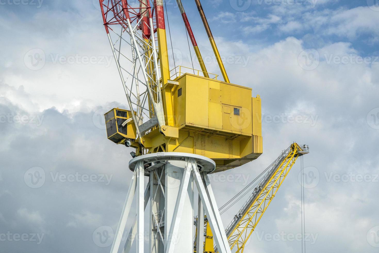 old harbor iron crane detail photo