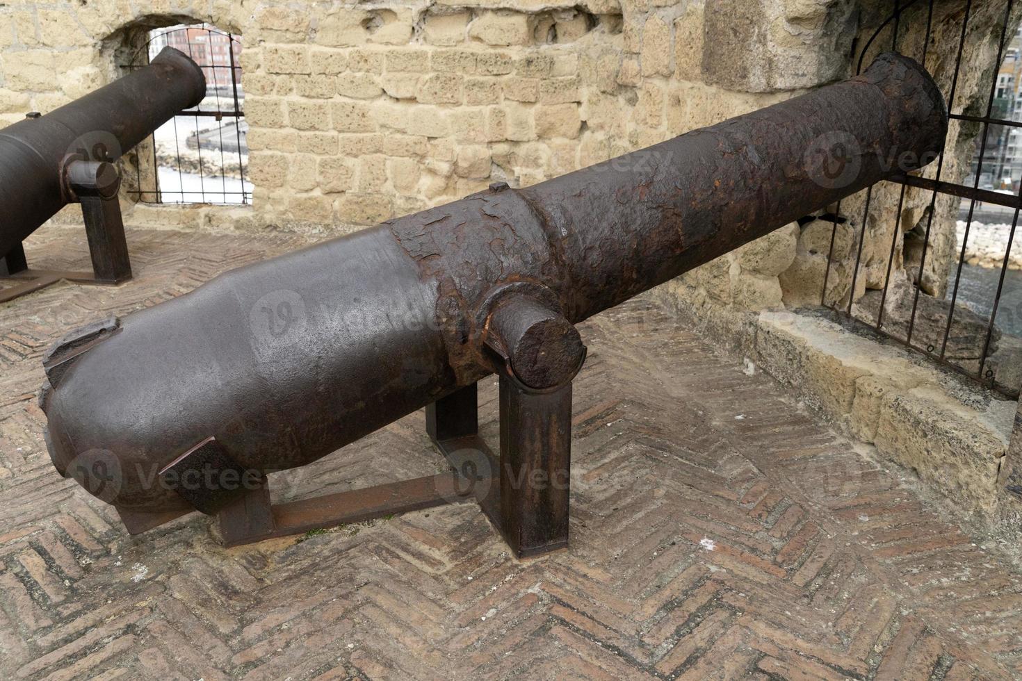 naples castle dell'ovo cannon photo