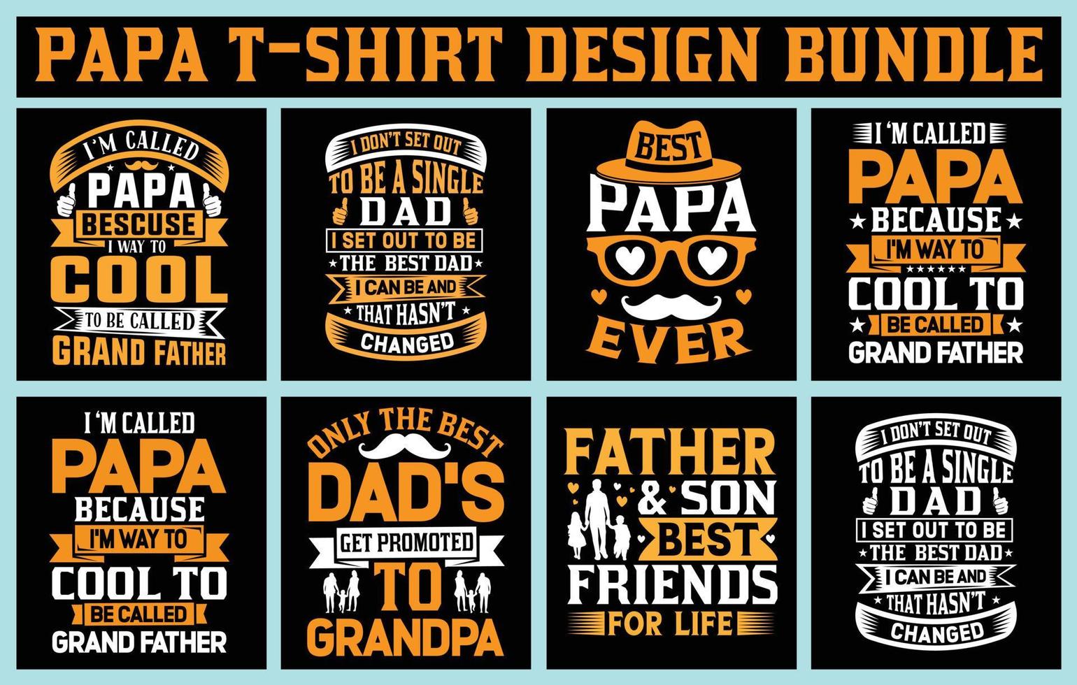 Father's day T shirt Design Bundle vector