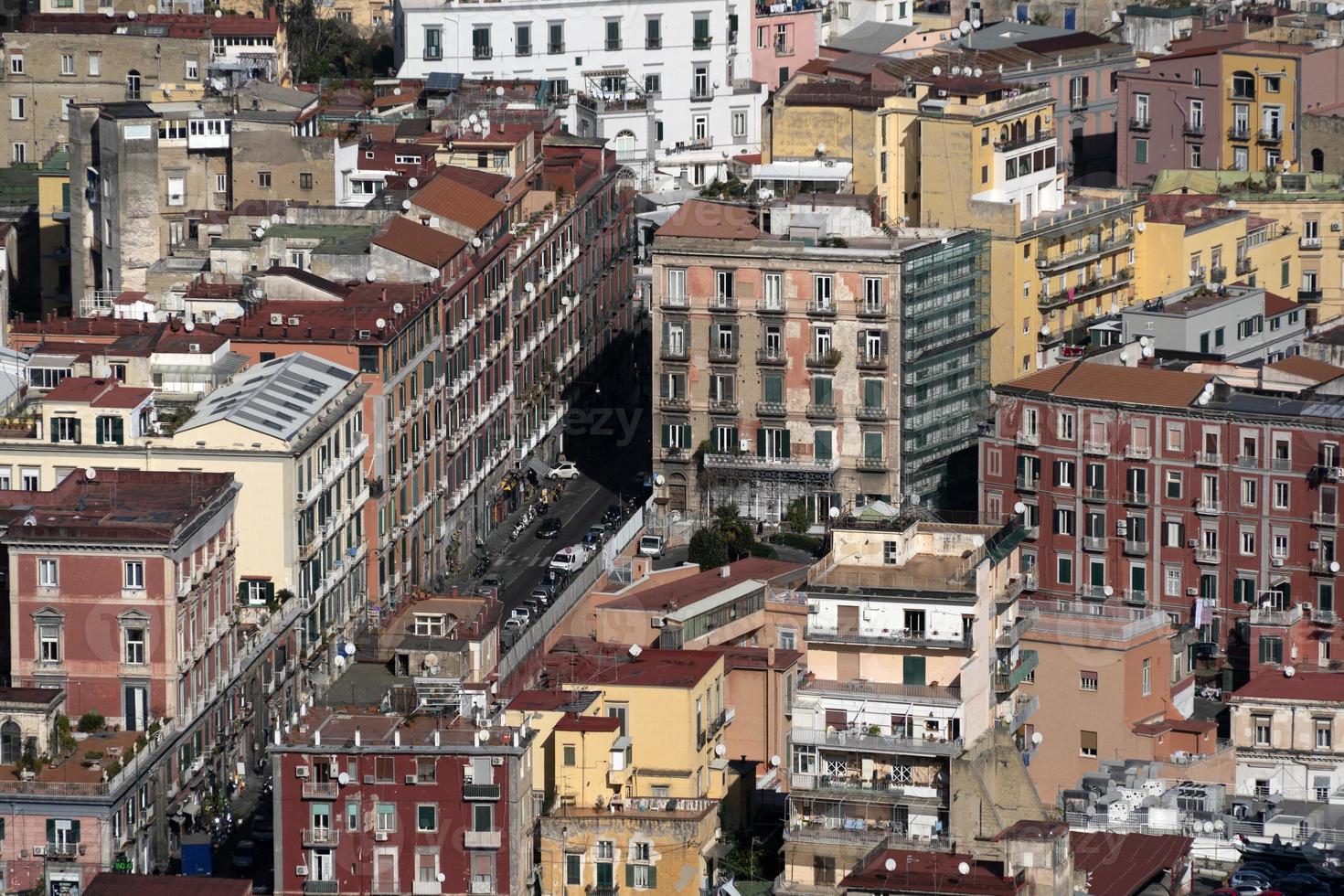 Naples aerial view panorama photo